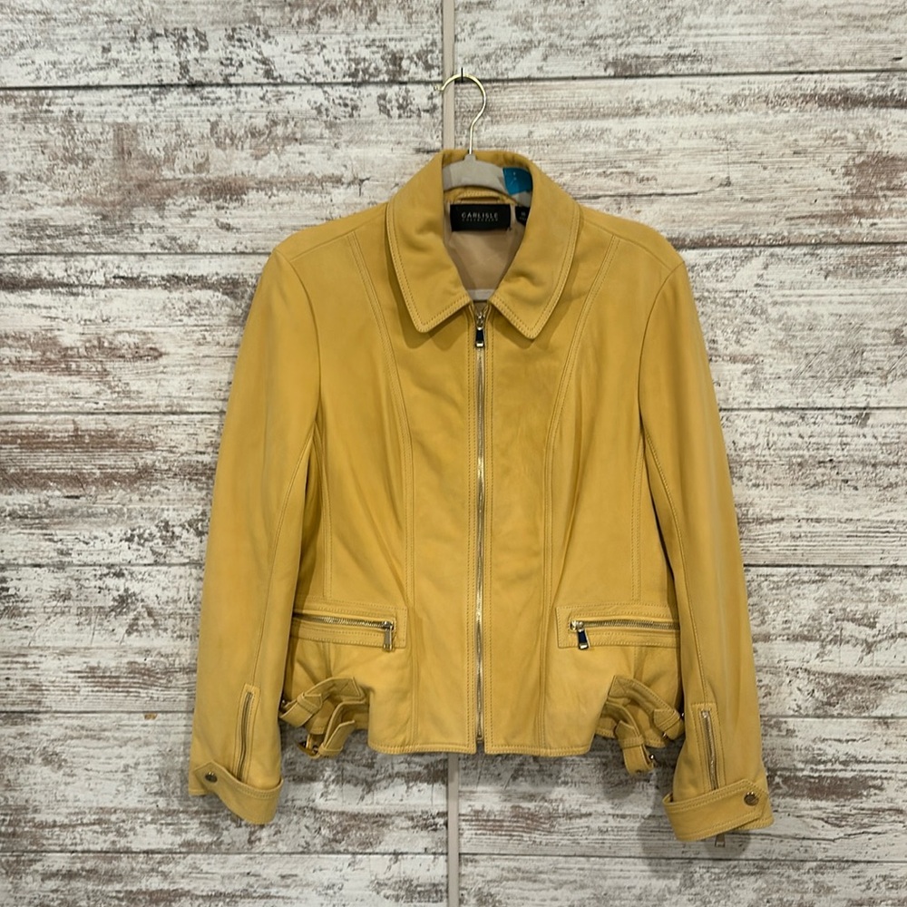 Yellow Leather Jacket - image 1